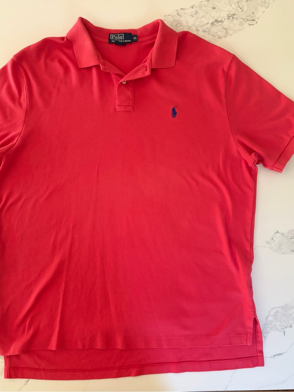 Polo by Ralph Lauren Bright Red Short-Sleeve Polo with Navy Logo